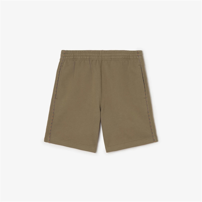 burberry check side detail cotton shorts